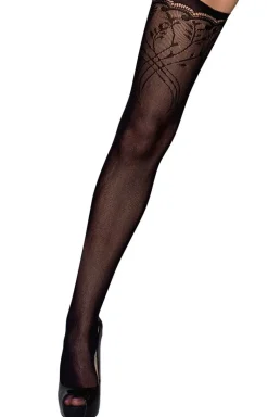 Obsessive pończochy kabaretki z pasem Garter stockings black S206