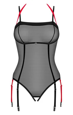 Obsessive Body|Body - prześwitujące body z otwartym krokiem Glandez