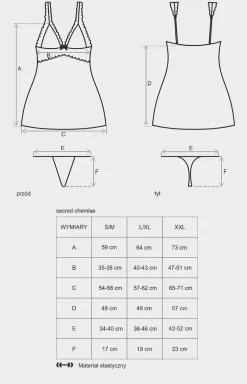 Obsessive Secred chemise koszulka i stringi