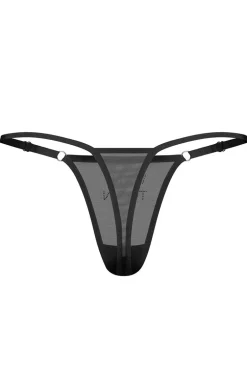 Damskie Obsessive Stringi Z Koronką|Stringi Sznurki - stringi damskie z napisem z cyrkonii Violami Sexy