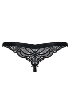 Damskie Obsessive Stringi Z Koronką|Stringi Damskie - stringi otwarte z dziurką w kroku 828-THC-1