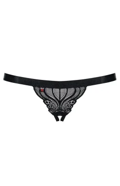 Damskie Obsessive Stringi Z Koronką|Stringi Damskie - stringi otwarte z dziurką w kroku 828-THC-1