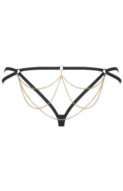 Damskie Obsessive Stringi Sznurki|Stringi Damskie - stringi sznurki z łańcuszkiem Pantheria