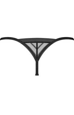 Damskie Obsessive Stringi Z Koronką|Stringi Damskie - stringi z czarnej siateczki Lune Bellis