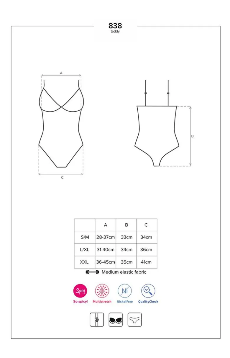 Obsessive 838-TED-1 body otwarte