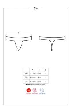 Obsessive Stringi Z Koronką|Stringi Plus Size - 810-THO-1 stringi