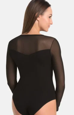 2-Pack body damskie z siateczką czarno-białe Willow