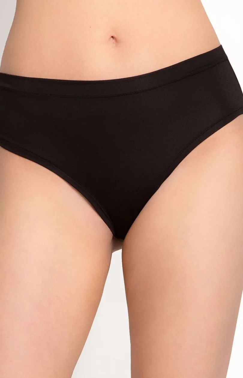 Damskie LAMA Wielopaki Damskie - 2-pack czarne figi dakie -BA1565BI-02