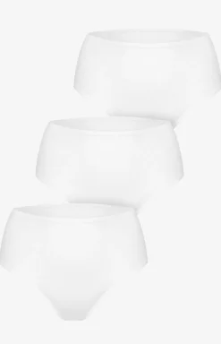 Damskie Kappa Wielopaki Damskie|Figi Bawełniane - 3-pack figi dakie bawełniane o pełny kroju białe K2131
