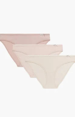 3-pack figi damskie bikini 3CLP-001-ECRC/BEZ/PUD