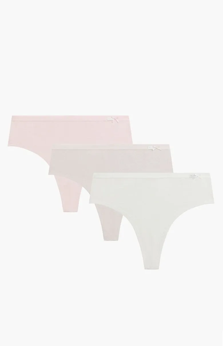 3-pack figi damskie brazyliany 3CLP-015-ECRJ/BEZJ/ROZJ