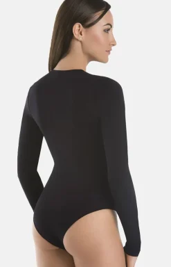 2-Pack klasyczne body damskie czarne Longy