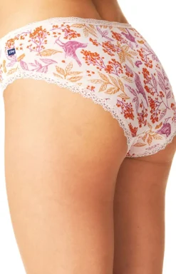 2-pack majtki damskie midi w kolorowe listki LPC 785