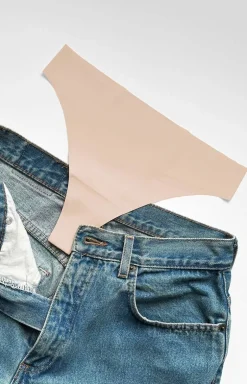 3-pak stringi damskie bezszwowe beżowe Blanca