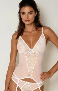 Passion biały gorset i stringi Ursula