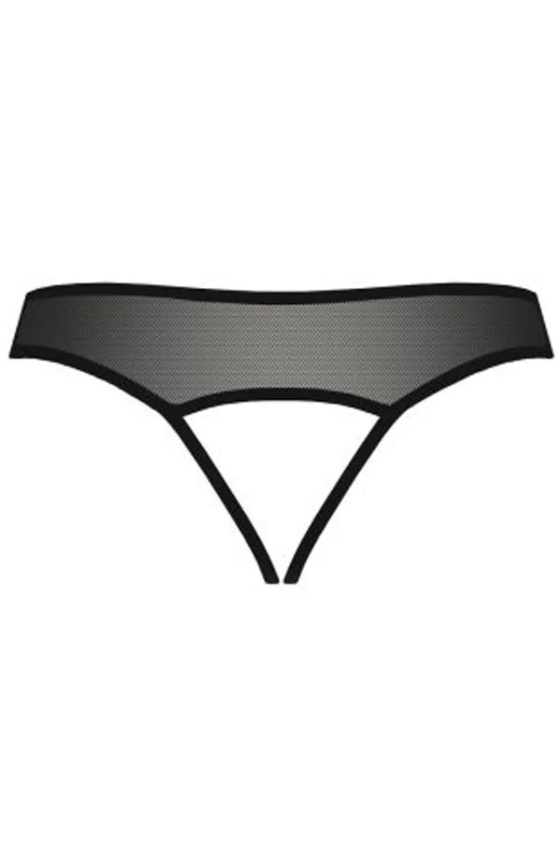 Damskie Passion Figi, Stringi, Panty|Brazyliany Damskie - czarne otwarte figi damskie Verita