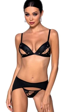 Damskie Passion Koszulki|Biustonosze Otwarte - 3-częściowy komplet bielizny damskiej Miley