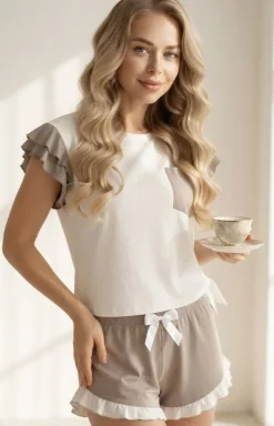 Piżama damska dwuczęściowa Cappuccino Lulu