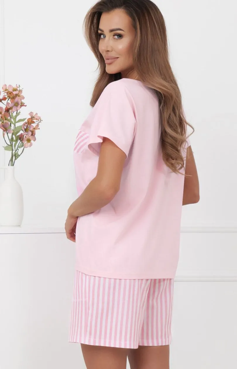 Damskie Italian Fashion Bielizna Plus Size|Piżamy Damskie Krótkie - Piżaa daka krótki rękaw, krótkie podnie Faro
