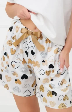 Damskie Italian Fashion Piżamy Damskie Krótkie|Piżamy Damskie - Piżaa daka na krótki rękaw i krótkie podnie Ariea