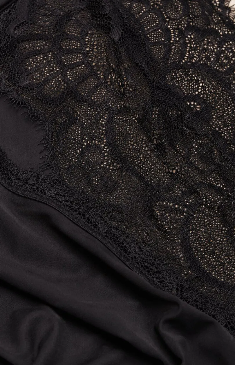 Damskie PURE SIN Bielizna Plus Size|Piżamy Damskie - Piżaa daka na raiączkach i z długii podniai PURE DREA