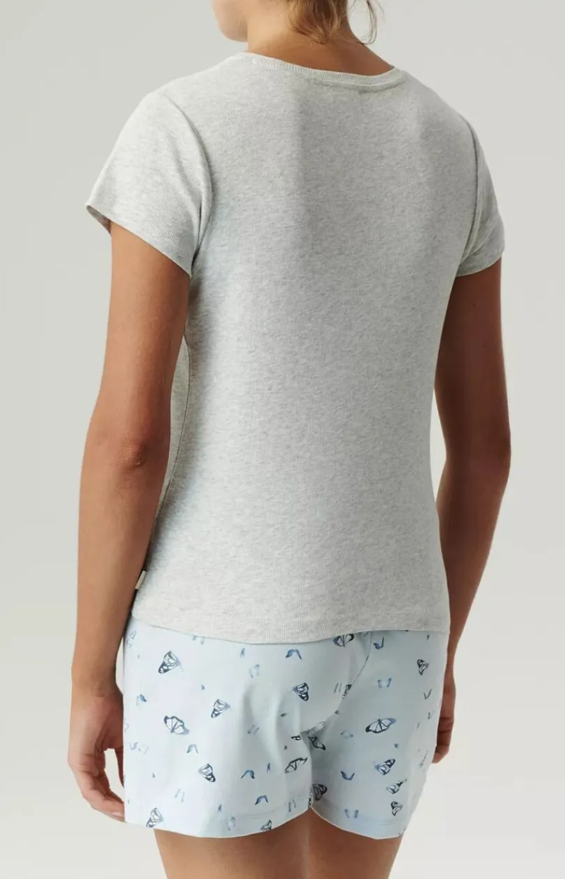 Damskie ATLANTIC Piżamy Damskie Krótkie|Bielizna Homewear - Piżaa daka NP-490/02-ZJ_NIEJ