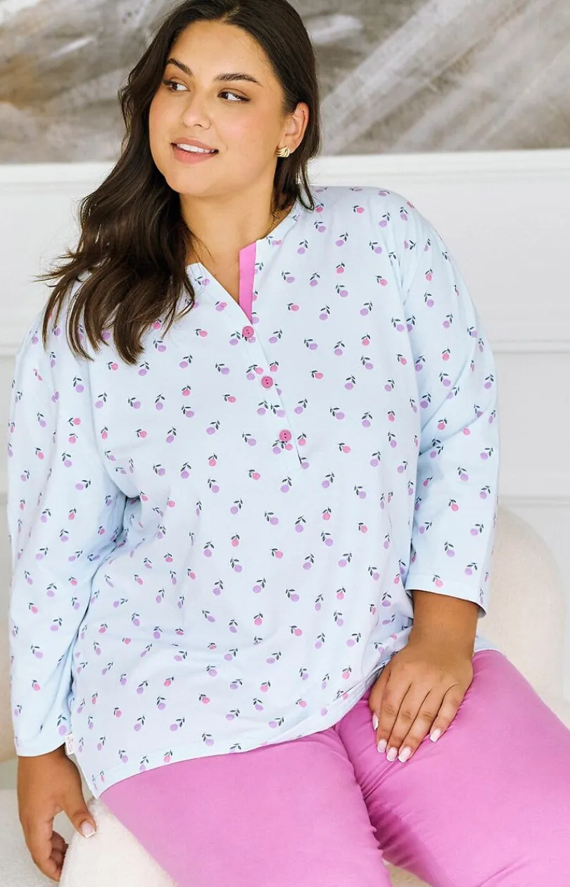 Damskie Taro Piżamy Dwuczęściowe|Piżamy Damskie Długie - Piżama damska plus size Yolanda 3462