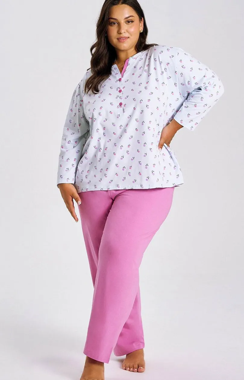 Damskie Taro Piżamy Dwuczęściowe|Piżamy Damskie Długie - Piżama damska plus size Yolanda 3462