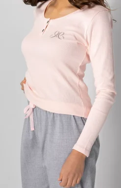 Damskie Momenti per me Piżamy Damskie Długie|Bielizna Homewear - Piżama damka z długim rękawem i długą nogawką Linda