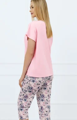 Damskie Italian Fashion Piżamy Bawełniane|Ciepłe Piżamy - Piżama damka ze podniami 3/4 Toliana