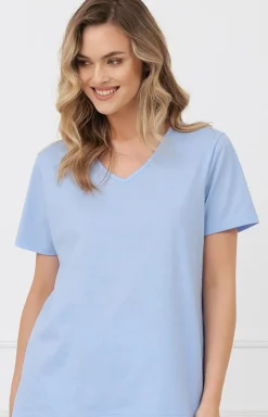 Damskie Italian Fashion Bielizna Homewear|Piżamy Damskie - Piżaa daka z krótki rękawe i długii podniai ika