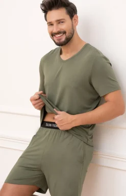 Męskie Italian Fashion Piżamy Męskie - Piżama męka na krótki rękaw i z krótkimi podniami Dalla