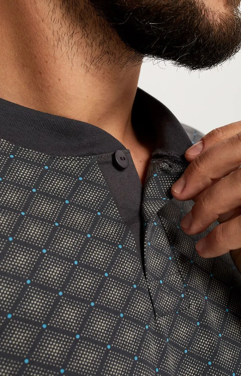 Męskie Italian Fashion Piżamy Męskie - Piżama męska z długim rękawem i długimi nogawkami Balmer