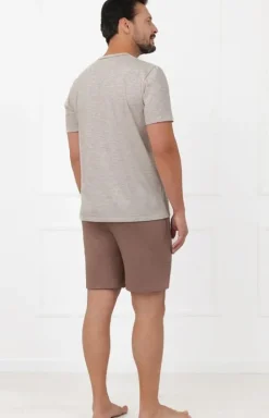 Męskie Italian Fashion Piżamy Męskie - Piżaa ęka z krótki rękawe i krótką nogawką hiba