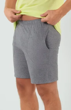 Męskie Italian Fashion Piżamy Męskie - Piżaa ęska z krótki rękawe ionkowo-szara Nikode