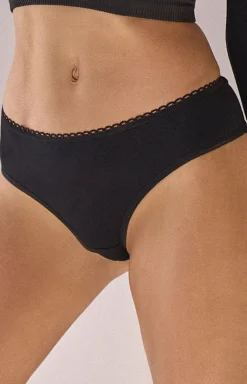 Damskie Róża Bielizna Plus Size|Figi Bawełniane - Pure Proie Nr 20 figi dakie bawełniane czarne