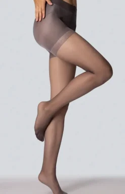 Mona Rajstopy|Rajstopy Plus Size - Rajstopy damskie modelujące push-up szare 0 DEN Fumo