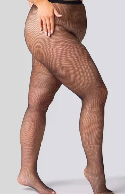 Rajstopy kabaretki czarne plus size Rete