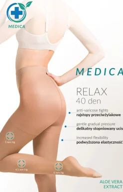 Gabriella Rajstopy Klasyczne|Rajstopy Uciskowe - Relax naturalne przeciwżylakowe rajstopy 0 den