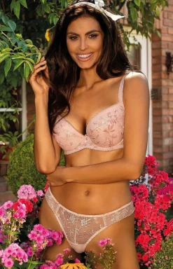 Ewa Bien Biustonosze Push-Up - biustonosz push-up Nadeen B214 w kwiatowy haft