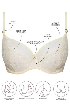 Samanta biustonosz miękki soft biszkoptowy Amelia A123