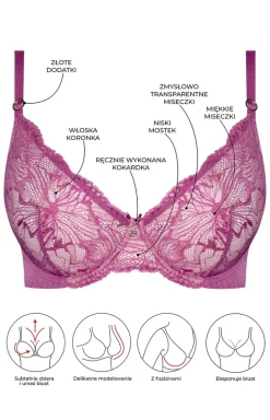 Samanta biustonosz miękki soft malinowy Mila A152