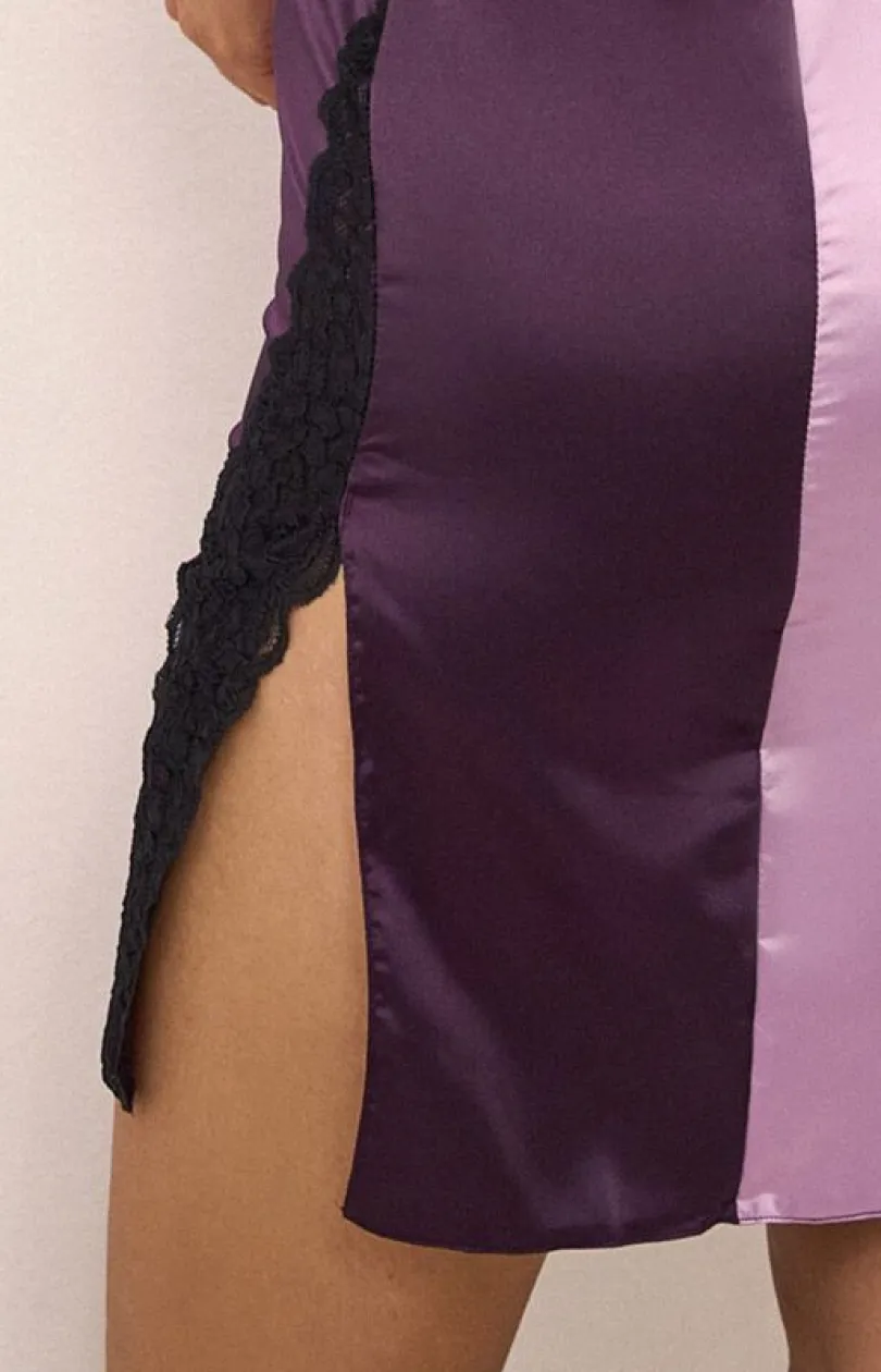 Damskie LivCo Corsetti Fashion Koszule Nocne Damskie|Seksowna Koszula Nocna - Satynowa koszuka nocna i stringi Yasti C 13431