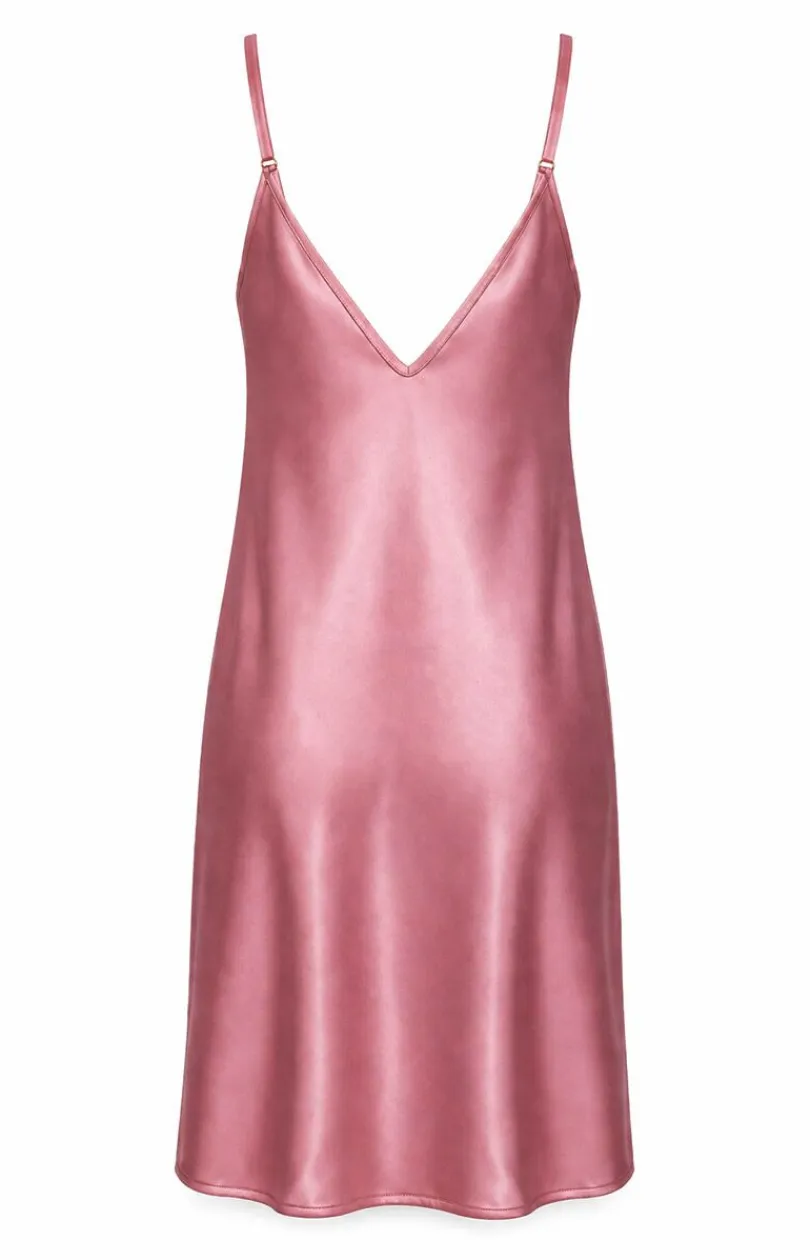 Damskie Momenti per me Koszule Nocne Damskie|Bielizna Plus Size - atynowa kozuka nocna pudrowy róż Buh Fizz