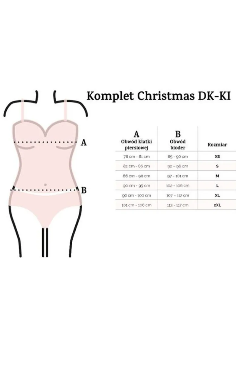 Satynowa piżama damska Christmas DK-KI 017