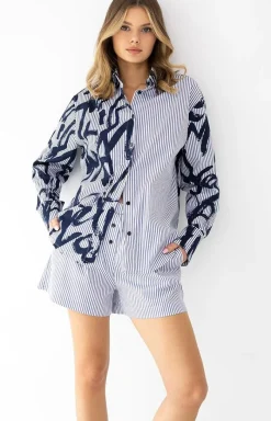 Damskie SENSIS Piżamy Damskie Krótkie|Bielizna Homewear - rozpinana piżaa daka Haie