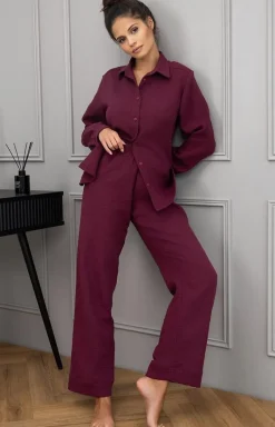 Damskie SENSIS Bielizna Homewear|Piżamy Damskie - rozpinana piżama damska Colette