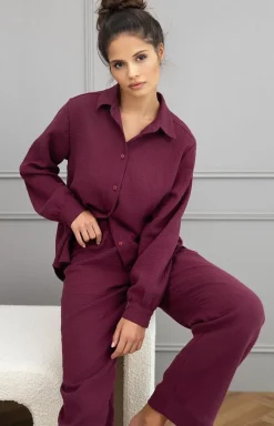 Damskie SENSIS Bielizna Homewear|Piżamy Damskie - rozpinana piżama damska Colette