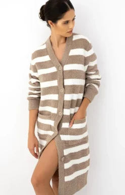 Damskie SENSIS Szlafroki I Peniuary|Bielizna Homewear - rozpinany szlafrok damski Amara
