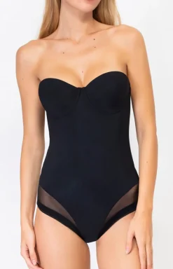 Sielei Body|Body - modelujące body damskie czarne EVERYBODY 1852